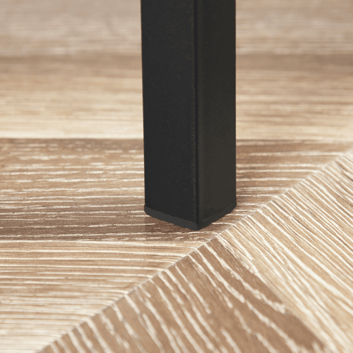 Mesa De Jantar Extensível Retangular Em Madeira Cor Preta Com Pés Metálicos Resistentes, Estilo Moderno E Funcional Para 4 A 6 Pessoas, Perfeita Para Cozinha, Sala De Estar Ou Sala De Jantar