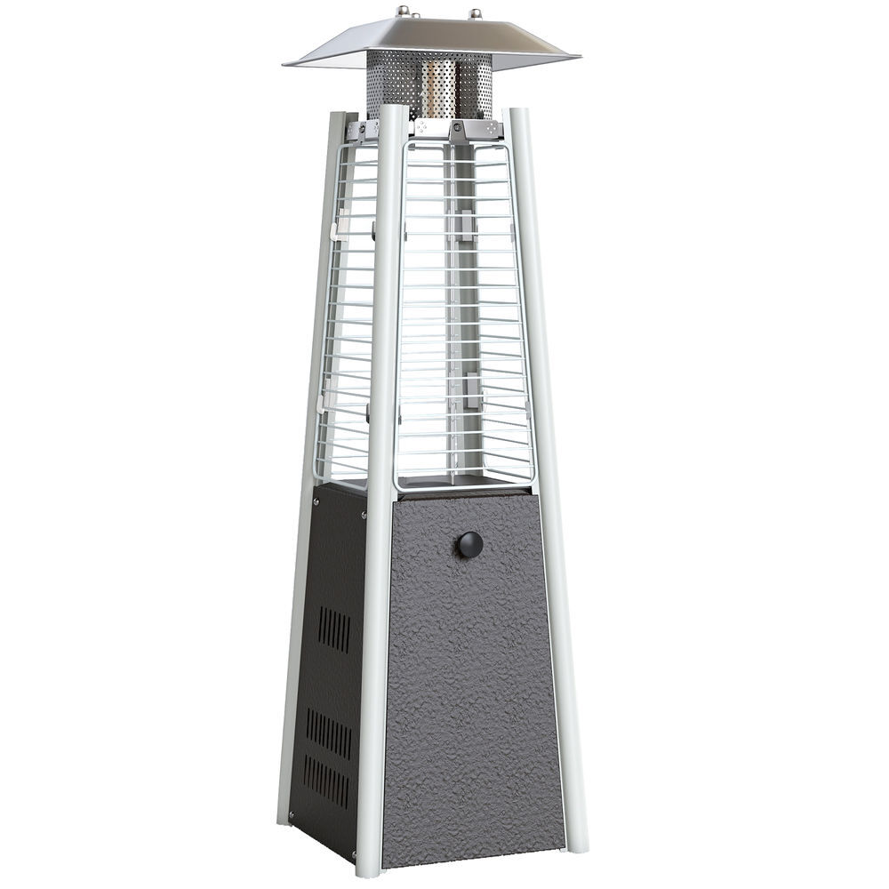 Estufa Gas Exterior Aluminio, Acero Inoxidable Outsunny