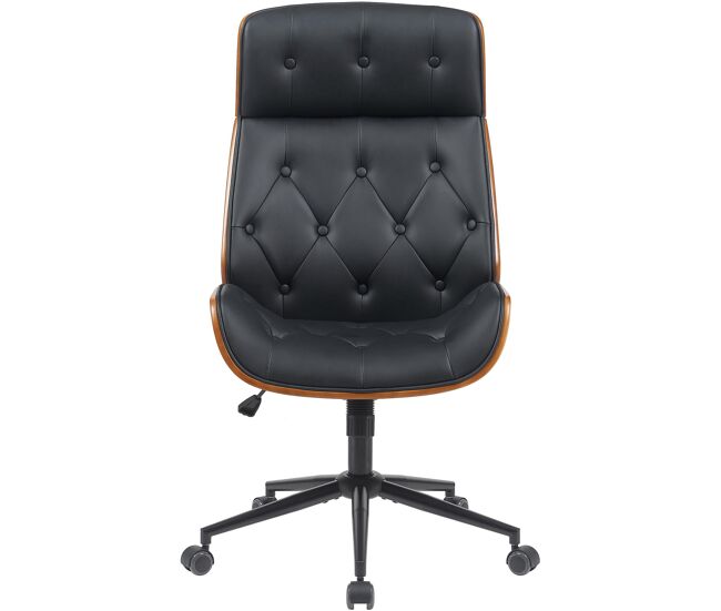 Silla de oficina martil madera negro 66x58x112 cm