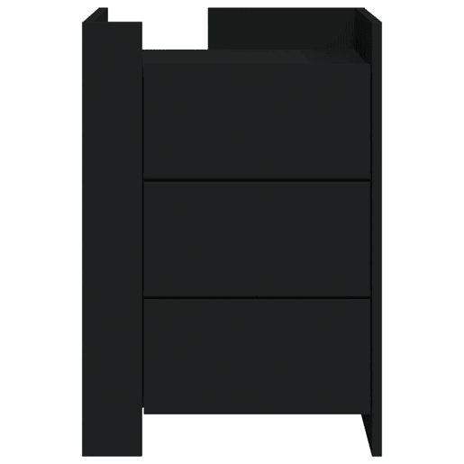 Mesa De Cabeceira - Mesinha De Cabeceira 45x50x65 cm derivados de madeira preto