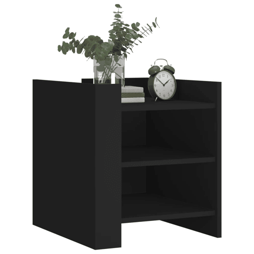 Mesa De Cabeceira - Mesinha De Cabeceira 45x50x50 cm derivados de madeira preto