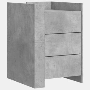 Mesa De Cabeceira - Mesinha De Cabeceira 45x50x65 cm derivados madeira cinza cimento