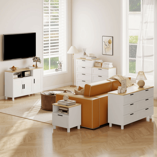 HOMCOM Aparador de 3 Portas de Fecho Suave Aparador de Sala com Prateleiras Ajustáveis Compartimento Aberto Pernas de Madeira para Cozinha Entrada Quarto 110x33x75 cm Branco HOMCOM Aparador de 3 Portas de Fecho Suave Aparador de Sala com Prateleiras Ajustáveis Compartimento Aberto Pernas de Madeira para Cozinha Entrada Quarto 110x33x75 cm Branco