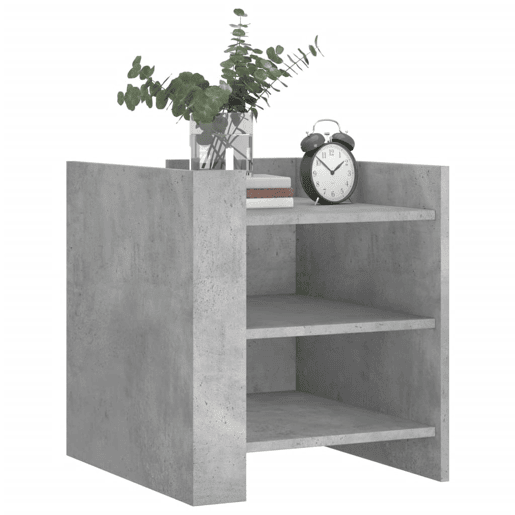 Mesa De Cabeceira - Mesinha De Cabeceira 45x50x50cm derivados madeira cinzento cimento