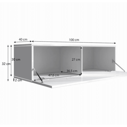 Móvel de sala Sala de estar e jantar Preto 150x40x165 2 portas Luke 1 Muebles Bonitos