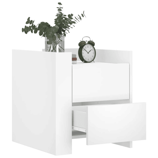 Mesa De Cabeceira Mesinha De Cabeceira - 45x50x50 cm derivados de madeira branco Mesa De Cabeceira Mesinha De Cabeceira - 45x50x50 cm derivados de madeira branco