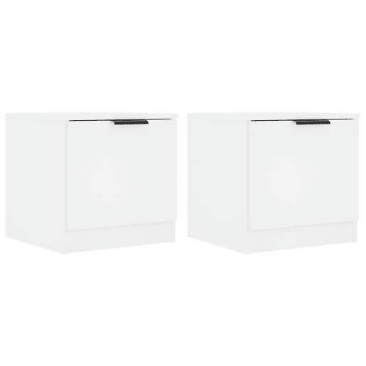 Lote de 2 Mesas De Cabeceira - Mesinhas De Cabeceira 40x39x40 cm branco