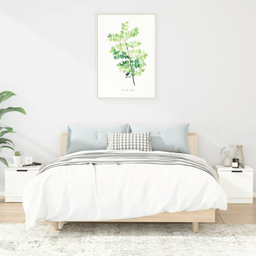 Lote de 2 Mesas De Cabeceira - Mesinhas De Cabeceira 40x39x40 cm branco