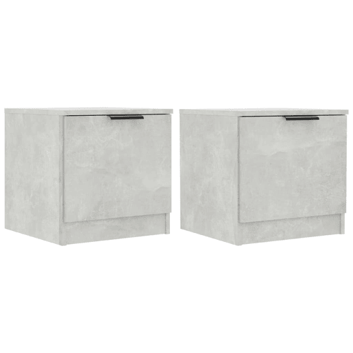 Lote de 2 Mesas De Cabeceira - Mesinhas De Cabeceira 40x39x40 cm cinzento cimento