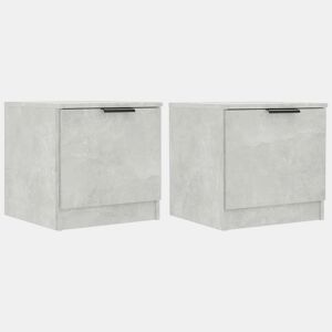 Lote de 2 Mesas De Cabeceira - Mesinhas De Cabeceira 40x39x40 cm cinzento cimento