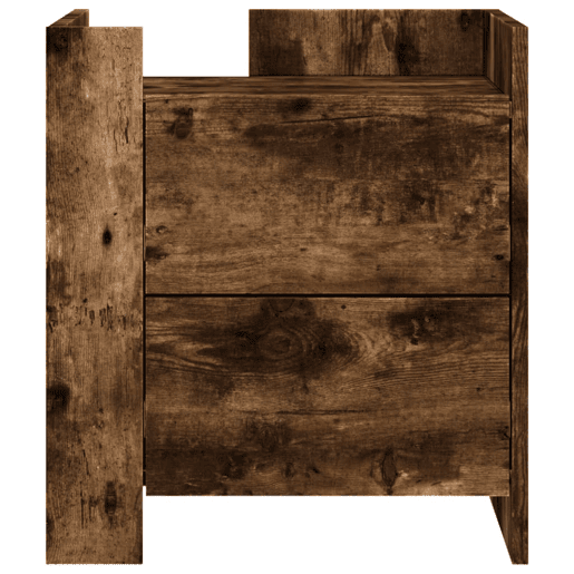 Mesa De Cabeceira - Mesinha De Cabeceira 45x50x50 cm derivados de madeira carvalho fumado