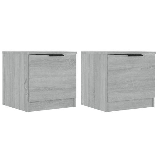 Lote de 2 Mesas De Cabeceira - Mesinhas De Cabeceira 40x39x40 cm sonoma cinzento