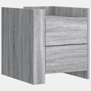Mesa De Cabeceira - Mesinha De Cabeceira 45x50x50 cm derivados de madeira cinzento sonoma