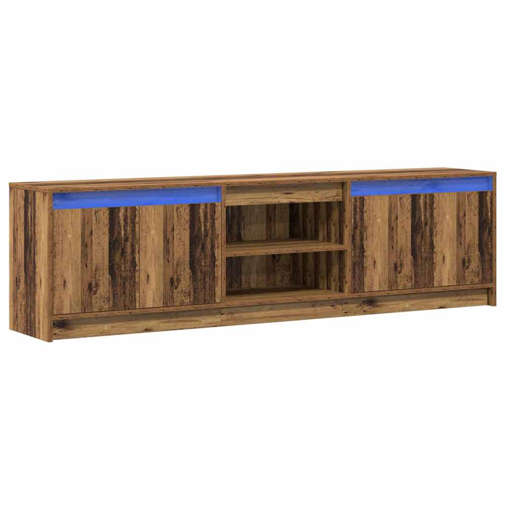 gabinete de tv marron 180 x 34 x 50 cm madera contrachapada