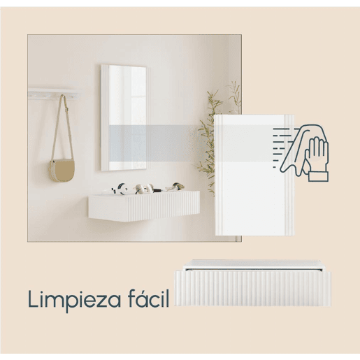 Móvel de entrada Hall de entrada Branco 80x42x97 1 gaveta Amira Muebles Bonitos
