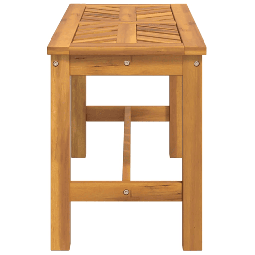 Banco de jardim mobiliário de pátio para exterior terraço 80 x 35 x 45 cm madeira maciça de acácia 02_0011324