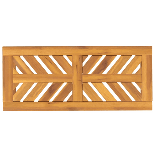 Banco de jardim mobiliário de pátio para exterior terraço 80 x 35 x 45 cm madeira maciça de acácia 02_0011324