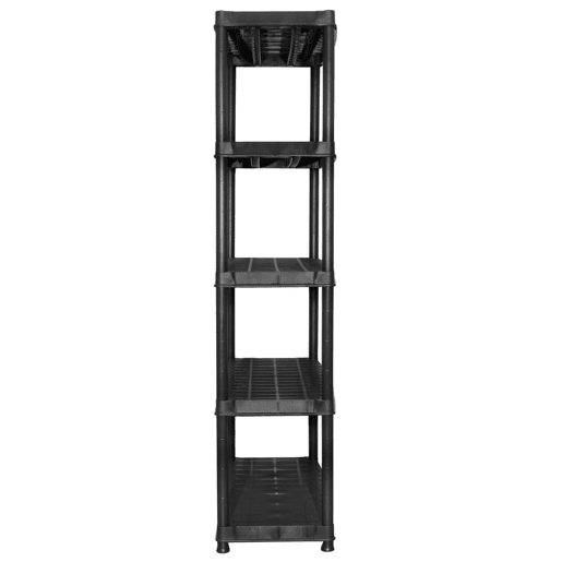 Prateleira de armazenamento de 5 níveis 85 x 40 x 185 cm Plástico preto 02_0045707
