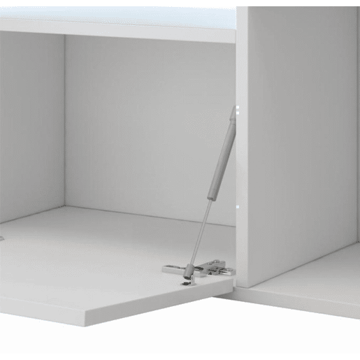 Aparador Sala de estar e jantar Branco 135x34x73 3 portas LED Sefora Muebles Bonitos