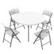 Pack mesa redonda plegable + 4 sillas plegables Lifetime Pack mesa redonda plegable + 4 sillas plegables Lifetime Blanco