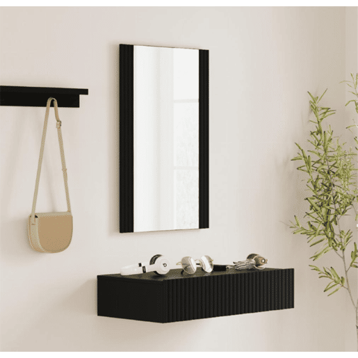 Móvel de entrada Hall de entrada Preto 80x42x97 1 gaveta Amira Muebles Bonitos