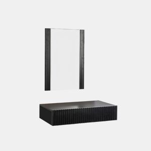 Toucador Quarto de dormir Preto 80x42x97 1 gaveta Velia Muebles Bonitos