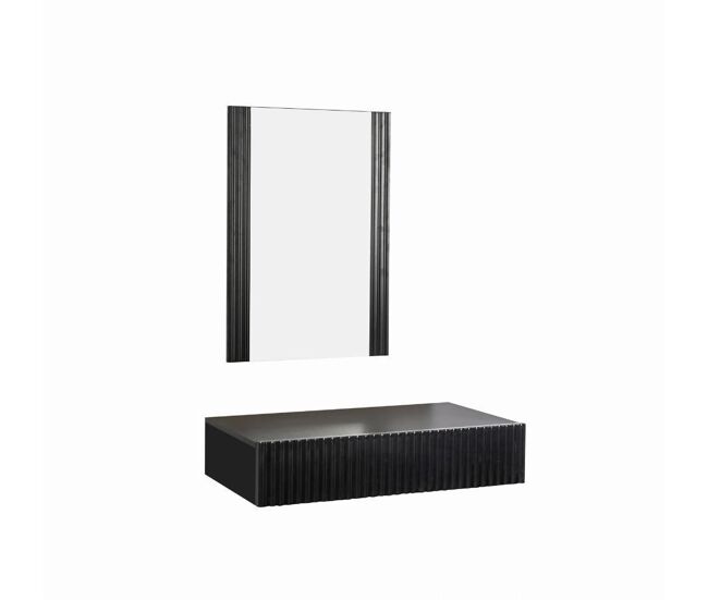 Tocador dormitorio negro 80x42x97 1 cajón velia muebles bonitos