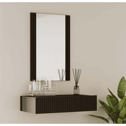Toucador Quarto de dormir Preto 80x42x97 1 gaveta Velia Muebles Bonitos