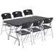 Pack mesa plegable + 6 sillas plegables Lifetime Pack mesa plegable + 6 sillas plegables Lifetime Negro