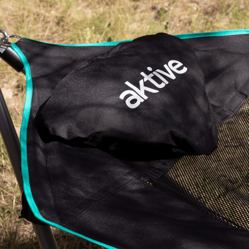 Aktive Rede dobrável com estrutura de aço 265x78x80 cm com porta-copos