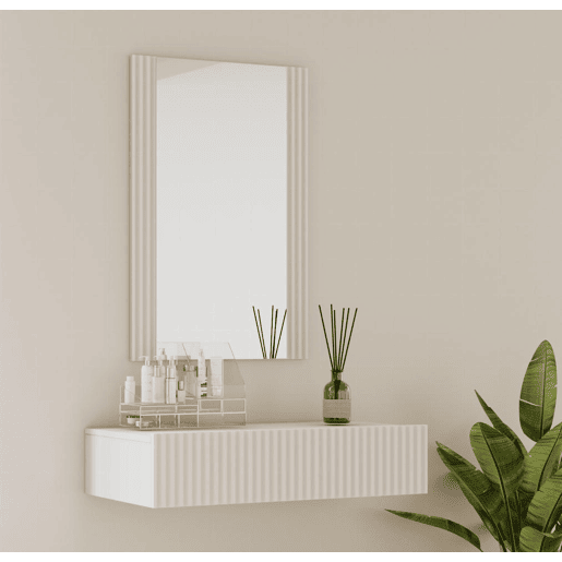 Toucador Quarto de dormir Branco 80x42x97 1 gaveta Velia Muebles Bonitos