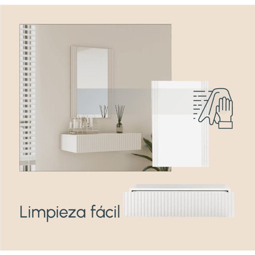 Toucador Quarto de dormir Branco 80x42x97 1 gaveta Velia Muebles Bonitos