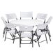 Pack mesa redonda plegable + 8 sillas plegables Lifetime Pack mesa redonda plegable + 8 sillas plegables Lifetime Blanco