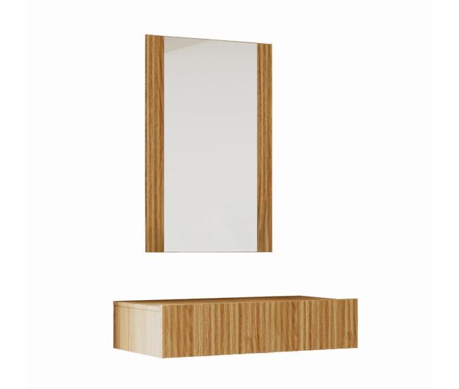 Tocador dormitorio roble alba 80x42x97 1 cajón velia muebles bonitos