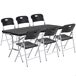 Pack mesa plegable + 6 sillas plegables Lifetime Pack mesa plegable + 6 sillas plegables Lifetime Negro