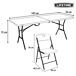 Pack mesa plegable + 6 sillas plegables Lifetime Pack mesa plegable + 6 sillas plegables Lifetime Negro