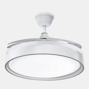 Ventilador de teto com luz 107 cm Motor DC ultra silencioso 6 velocidades 3 cores 3000-4200-6000K, 6600LM