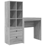 Secretária Escrivaninha de computador - com Armazenamento 2 pcs Sonoma cinzento 70 x 40 x 76 cm