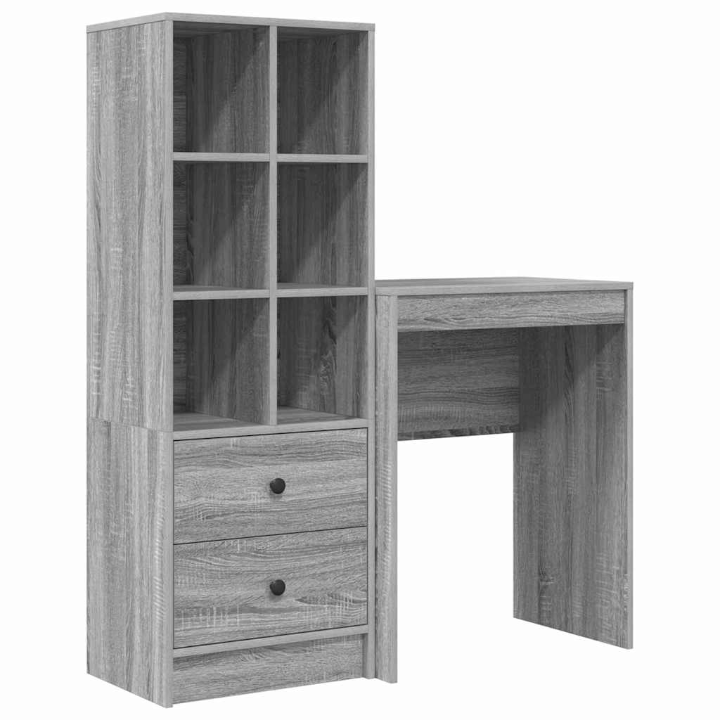 Escritorio - Mesa de Ordenador 45x34 Roble/ Gris