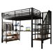 Cama alta de metal Cama alta de metal Negro