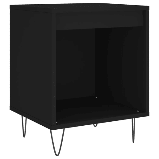 Lote de 2 Mesas De Cabeceira - Mesinhas De Cabeceira 40x35x50 cm derivados de madeira preto