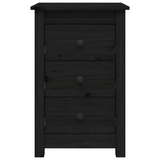 Lote de 2 Mesas De Cabeceira - Mesinhas De Cabeceira 40x35x61,5 cm pinho maciço preto