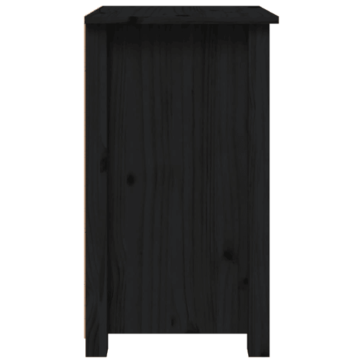 Lote de 2 Mesas De Cabeceira - Mesinhas De Cabeceira 40x35x61,5 cm pinho maciço preto