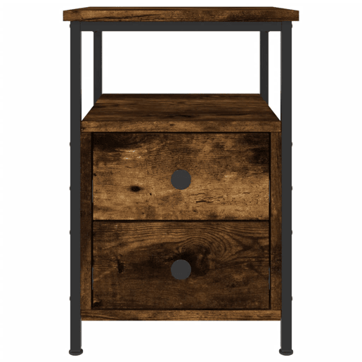 Lote de 2 Mesas De Cabeceira - Mesinhas De Cabeceira derivados de madeira carvalho fumado