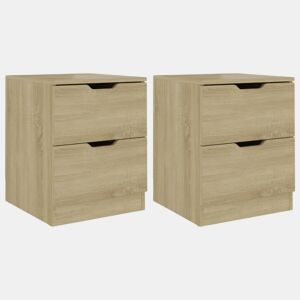 Lote de 2 Mesas De Cabeceira - Mesinhas De Cabeceira 40x40x50cm contraplacado carvalho sonoma