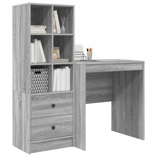 Secretária Escrivaninha de computador - com Armazenamento 2 pcs Sonoma cinzento 70 x 50 x 76 cm Secretária Escrivaninha de computador - com Armazenamento 2 pcs Sonoma cinzento 70 x 50 x 76 cm