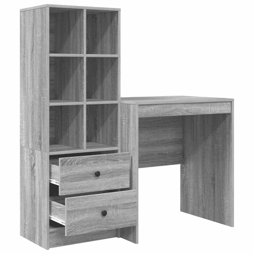 Secretária Escrivaninha de computador - com Armazenamento 2 pcs Sonoma cinzento 70 x 50 x 76 cm Secretária Escrivaninha de computador - com Armazenamento 2 pcs Sonoma cinzento 70 x 50 x 76 cm