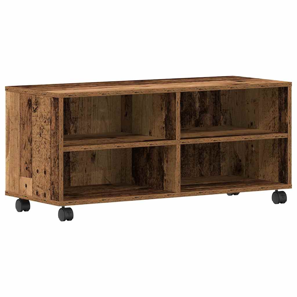 gabinete de tv marron 90 x 35 x 35 cm madera contrachapada