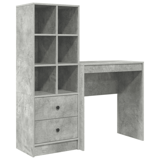 Secretária Escrivaninha de computador - com Armazenamento 2 pcs Cinzento 70 x 40 x 76 cm Secretária Escrivaninha de computador - com Armazenamento 2 pcs Cinzento 70 x 40 x 76 cm