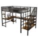 Cama alta de metal Cama alta de metal Negro